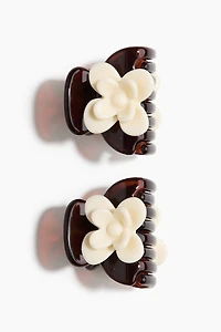 2-Pack Flower-Detail Hair Claws