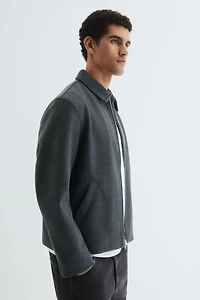 Regular-Fit Felted Overshirt