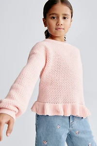 Open-Knit Cotton Sweater