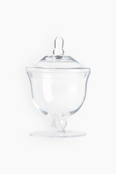 Footed Glass Jar