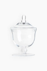 Footed Glass Jar