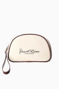 Makeup Bag with Embroidered Motif