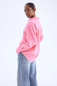 Oversized Linen-Blend Shirt