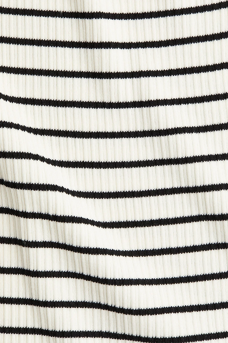 Robe bandeau en tricot côtelé