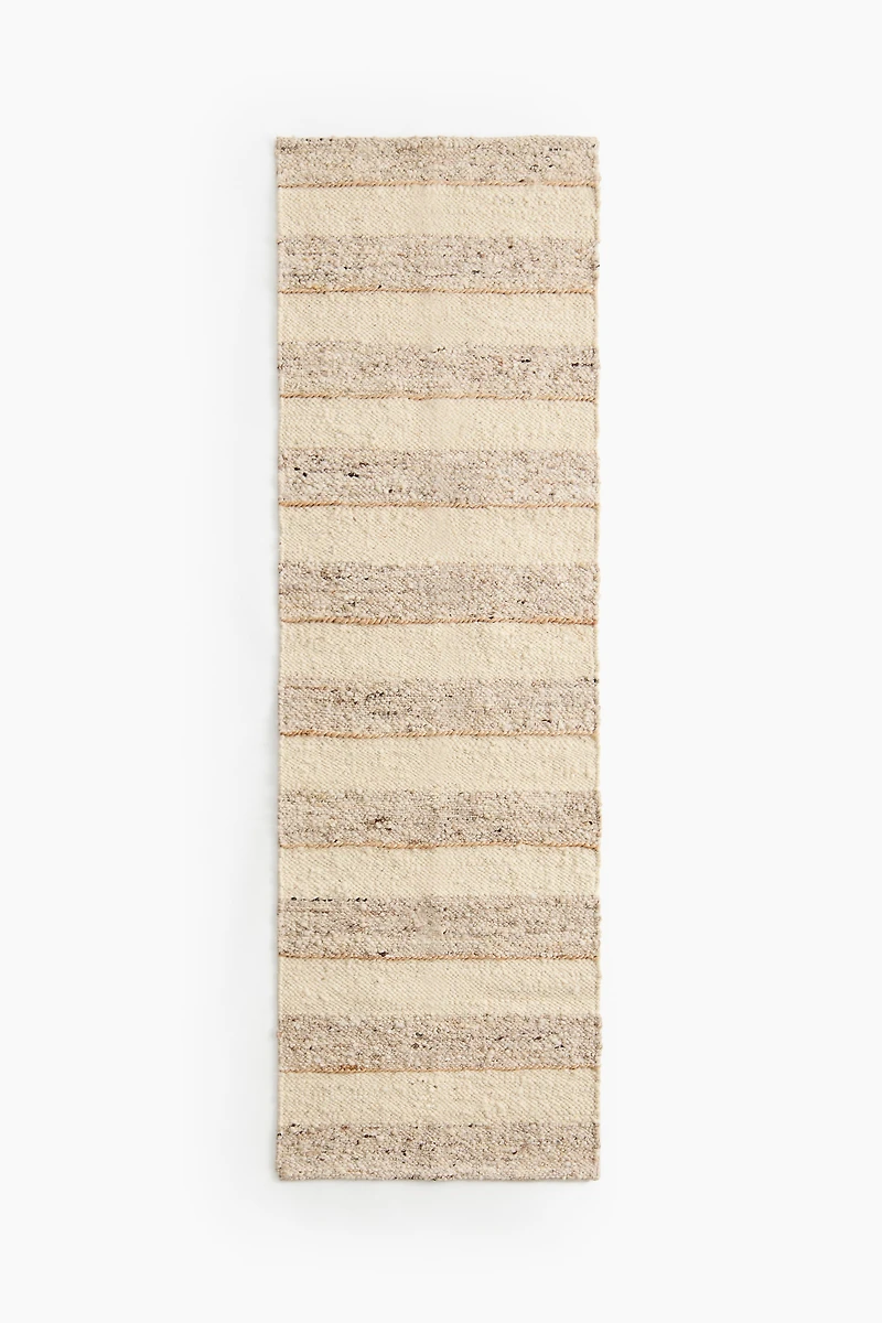 Textured-Weave Wool-Blend Runner Rug