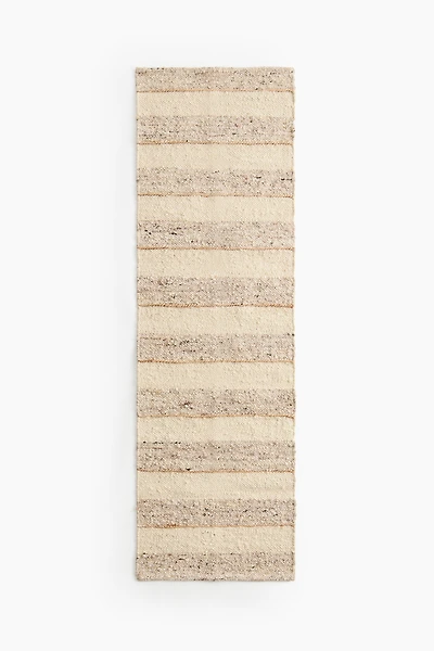 Textured-Weave Wool-Blend Runner Rug