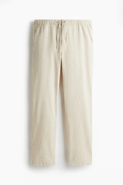 Regular Fit Linen-blend Pants