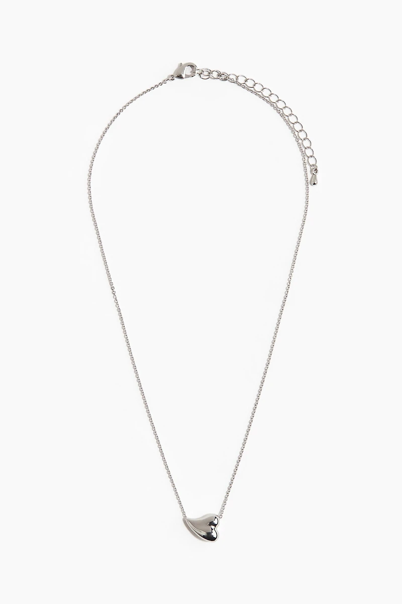 Collier avec perle fantaisie en forme de cœur