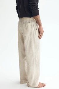 Relaxed-Fit Linen-Blend Pants