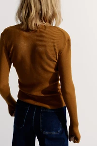 Haut en tricot côtelé