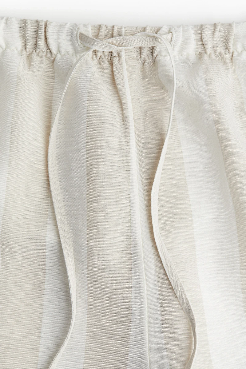 Linen-Blend Drawstring Shorts