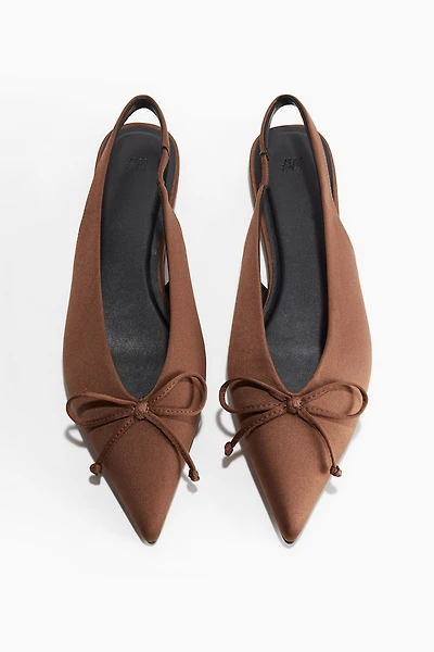 Bow-Decorated Slingbacks