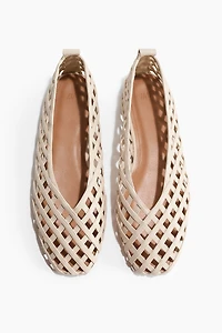 Ballerines à effet tressé