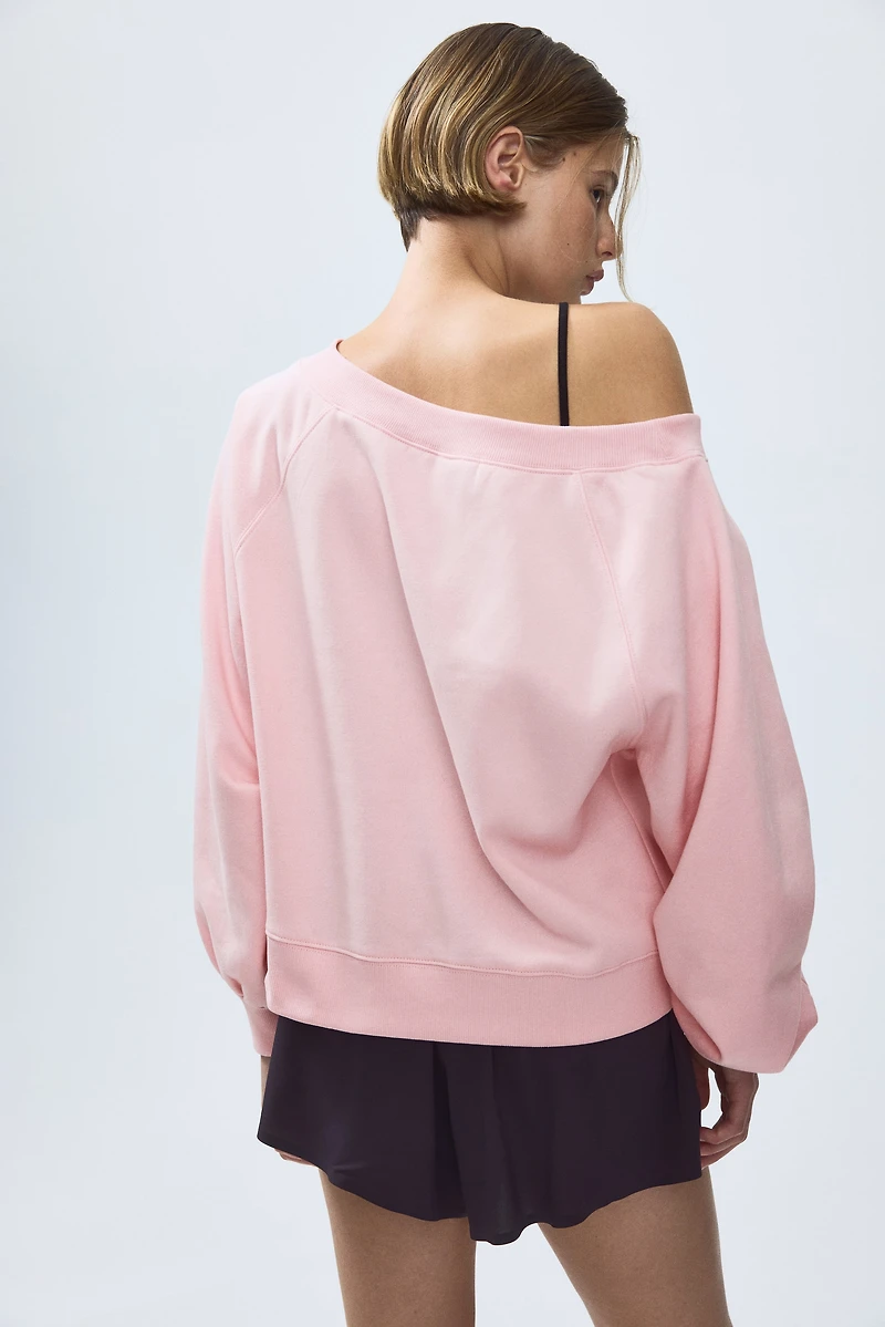 Off-the-Shoulder Sweatshirt
