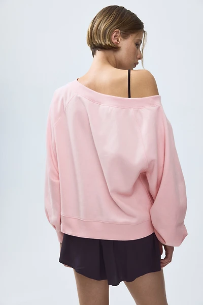 Off-the-Shoulder Sweatshirt