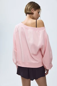 Off-the-Shoulder Sweatshirt