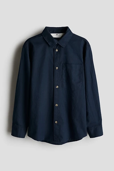 Linen-Blend Shirt