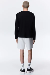Textured jersey shorts