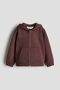 Hooded Cotton Sweatshirt Jacket