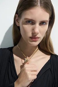 Heart-Pendant Chain Necklace