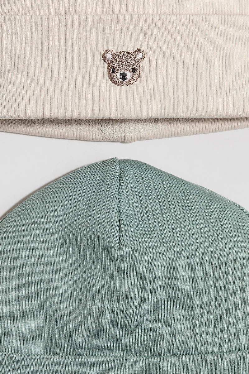 2-Pack Cotton Beanies