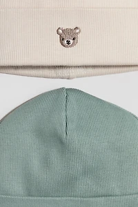 2-Pack Cotton Beanies