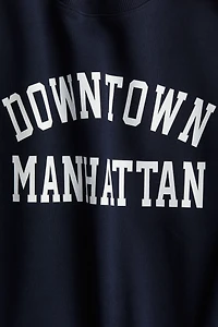 Sweatshirt with Text Motif