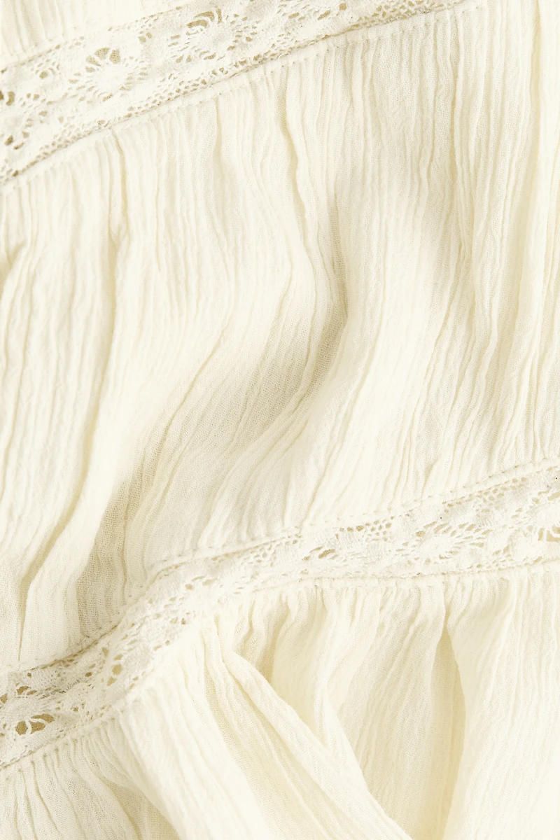 Pyjama en coton avec dentelle