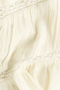 Pyjama en coton avec dentelle