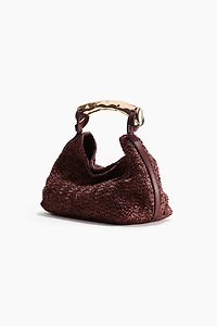 Metal-Handle Handbag