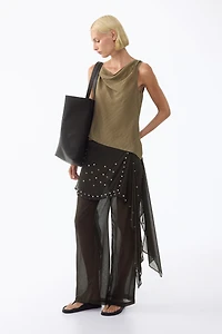 Asymmetric Cowl-Neck Top