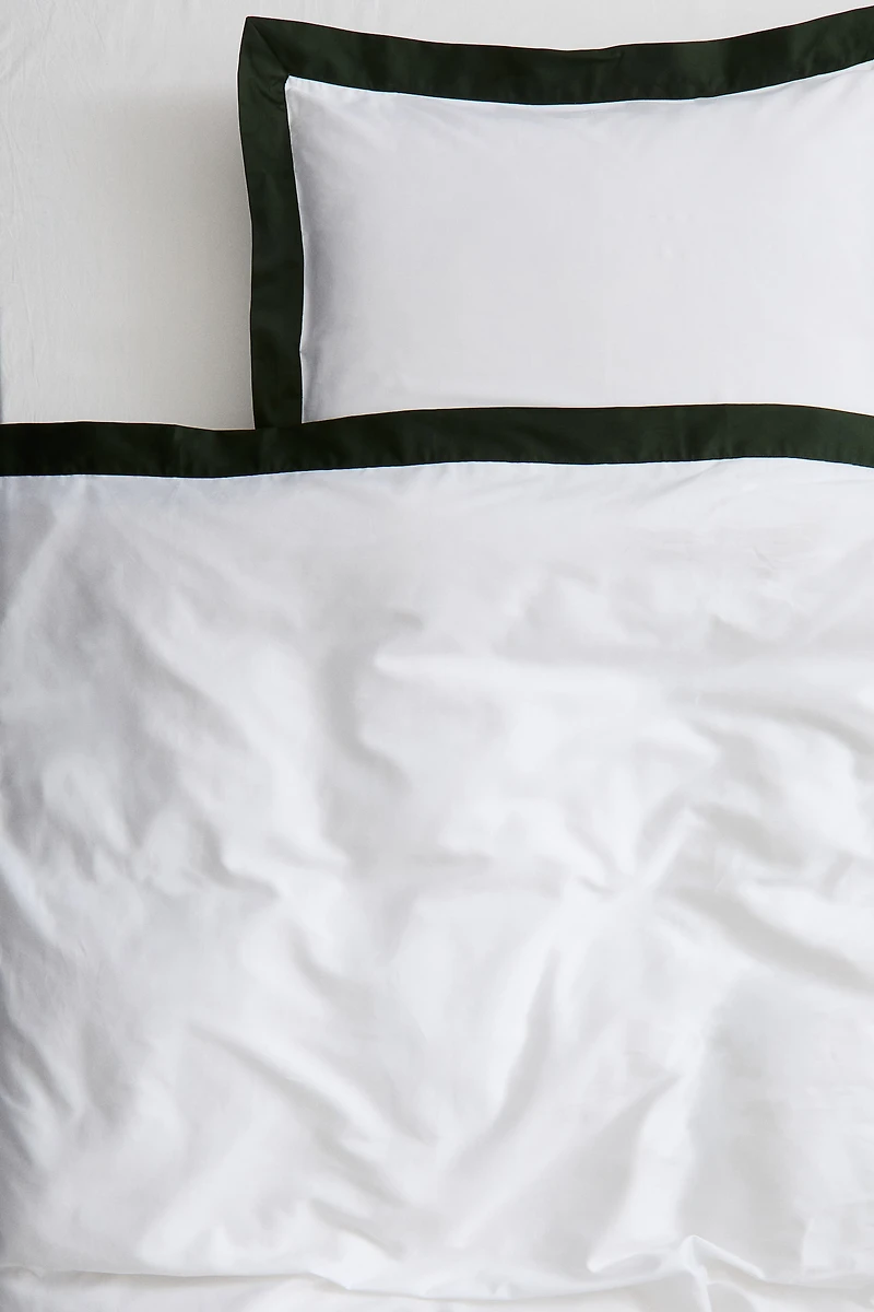 Ensemble de couette lit simple satinette de coton