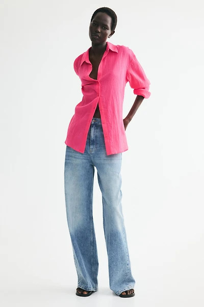 Crinkled Cotton Shirt