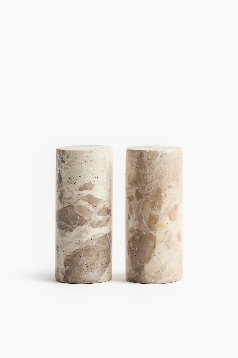 Marble Salt and Pepper Shakers
