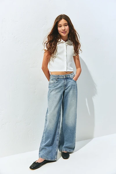 Wide-Leg Low Jeans