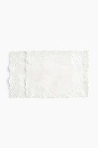 2-Pack Embroidered-Detail Placemats