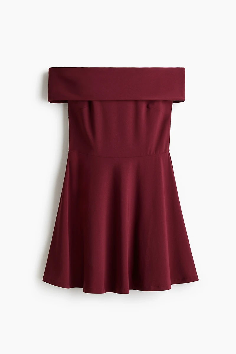 Flared Off-the-Shoulder Dress