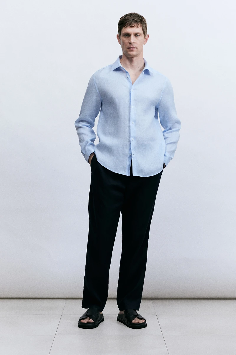 Slim Fit Linen Shirt