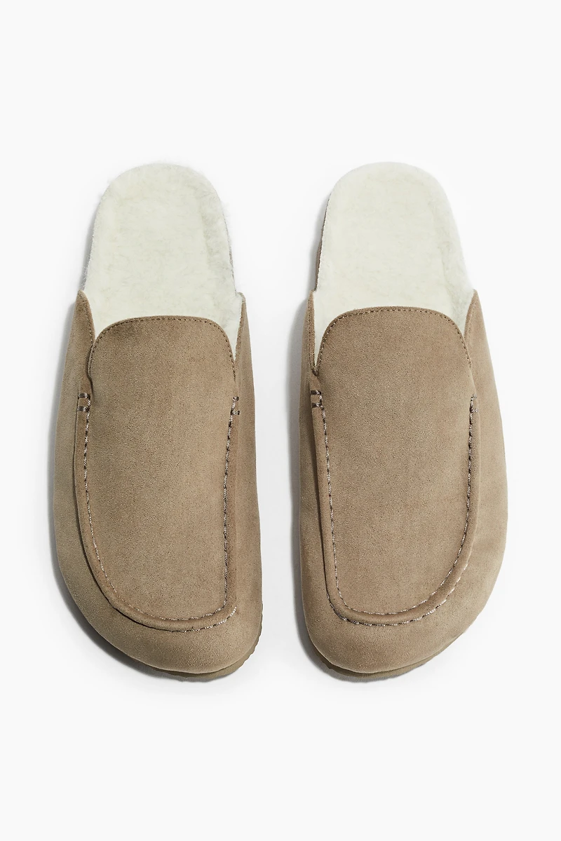 Pile-Lined Slippers