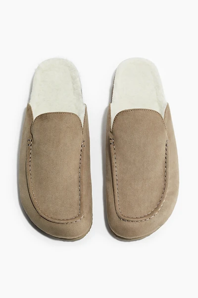 Pile-Lined Slippers