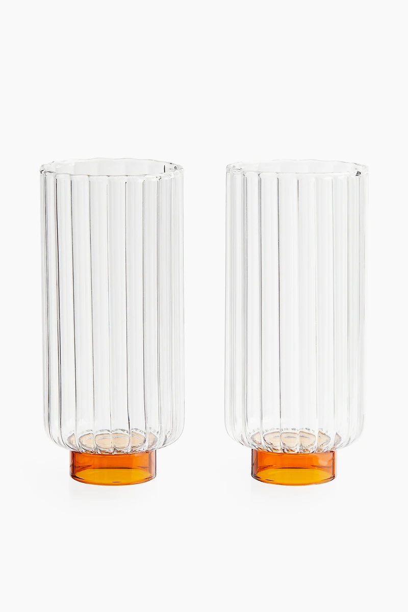 2-Pack Fluted Highball Glasses