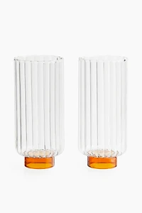 2-Pack Fluted Highball Glasses