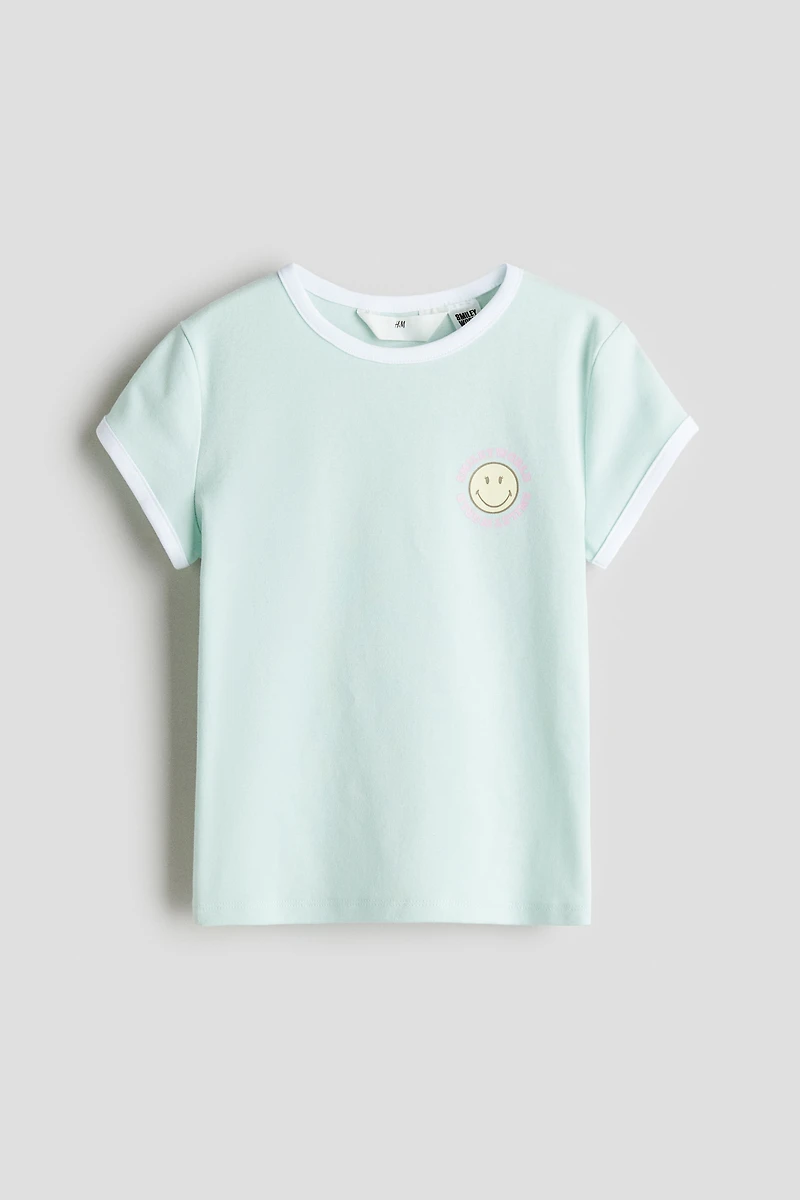 Cotton Top with Printed Motif