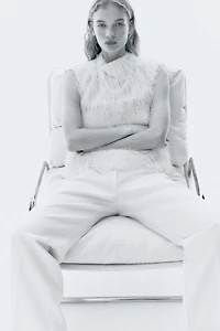 Pantalon sur mesure taille haute