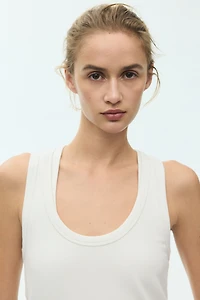 Ribbed Viscose Tank Top
