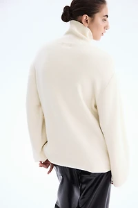 Wool Cardigan with Zipper