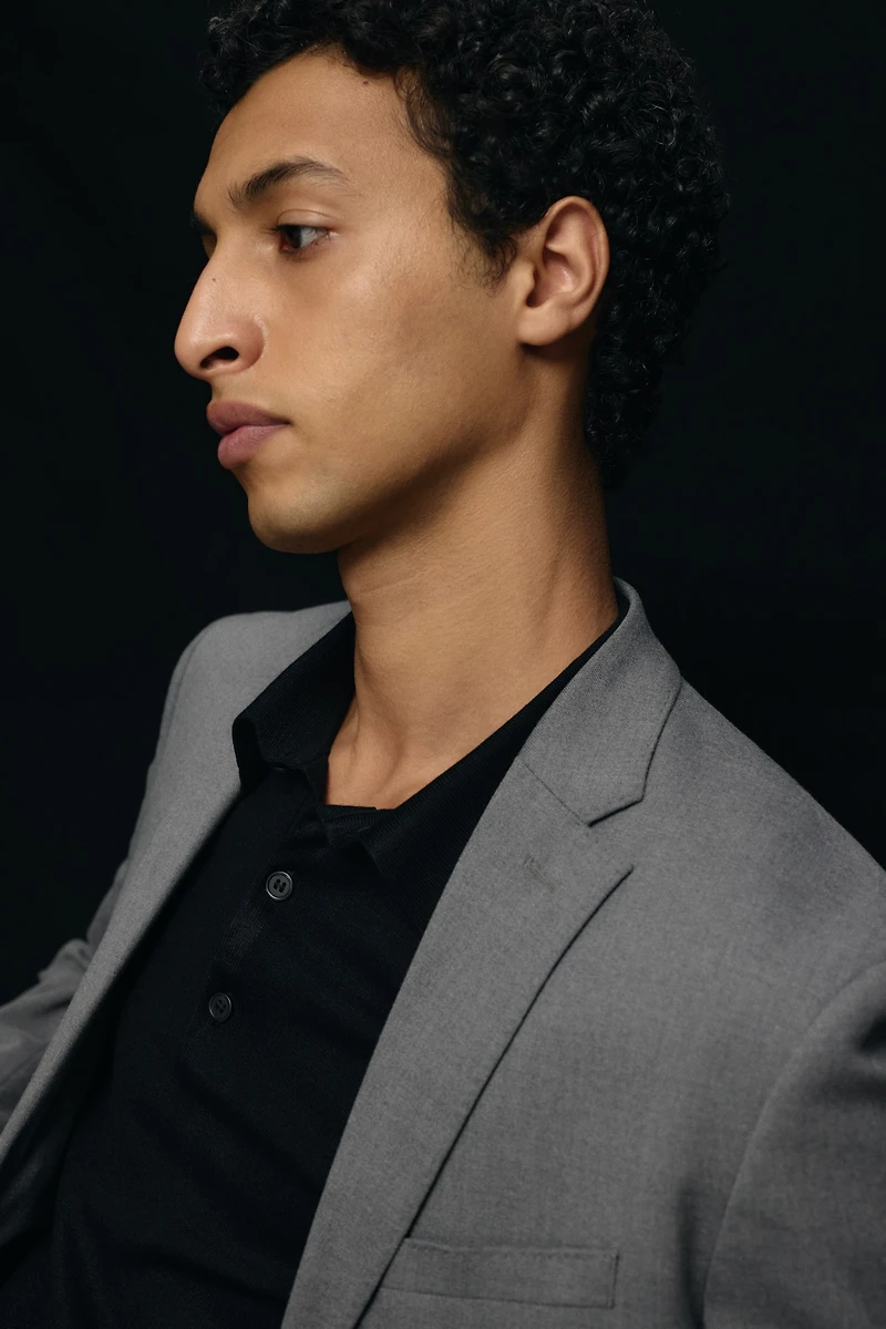 Slim-Fit Single-Breasted Jacket
