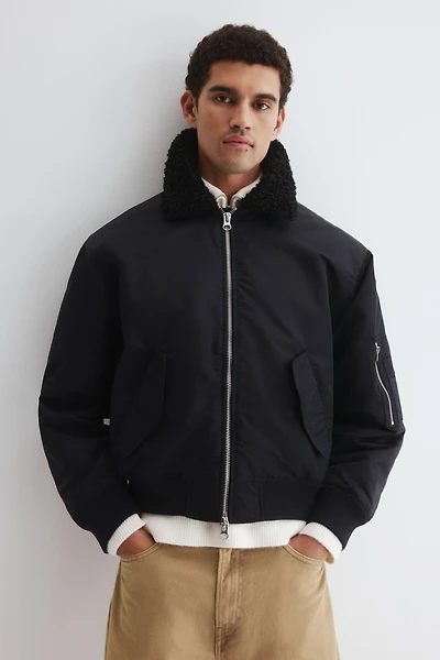 Blouson d'aviateur ample en nylon