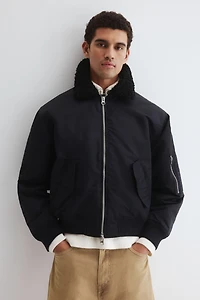 Blouson d'aviateur ample en nylon