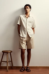 Regular Fit Linen-Blend Resort Shirt